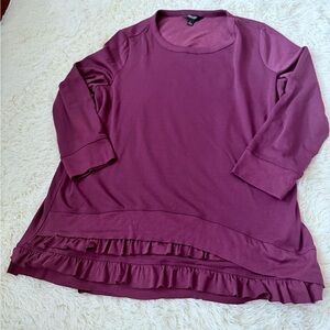 Simply Vera Vera Wang Long Sleeve Plum Top
